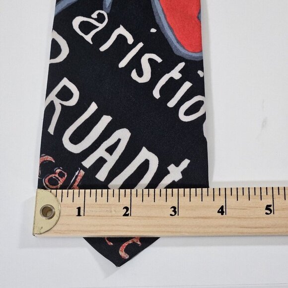 Ralph Marlin Tie Vintage Art To Wear Toulouse-Lautrec USA W3.75 L57.5  Boho - Picture 4 of 15